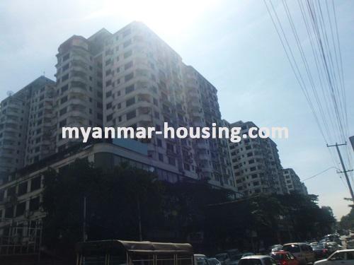 Myanmar real estate - for sale property - No.2927 - Nice condominium for sale in Bahan ! - View of the infront building.