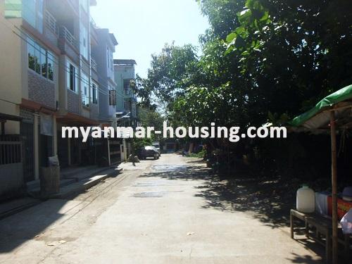 Myanmar real estate - for sale property - No.2929 - Apartment for sale in Mayangone ! - View of the street.