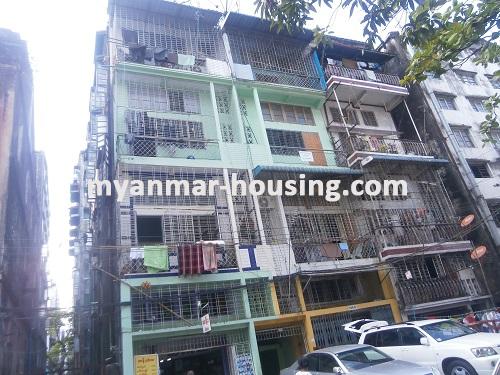 Myanmar real estate - for sale property - No.2951 - Wide Apartment near Botahtaung Pagoda for Sale! - View of building.