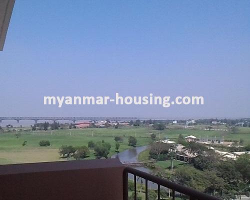 Myanmar real estate - for sale property - No.2962 - Brand New (without decoration) 3 bed room condo in star city 新房（未装修） Star City - real view from the room