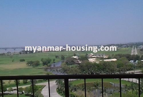 Myanmar real estate - for sale property - No.2963 - Brand New (without decoration) 2 bed room condo in star city  2室2厅2卫　（新房・未装修） Star City - view from the room