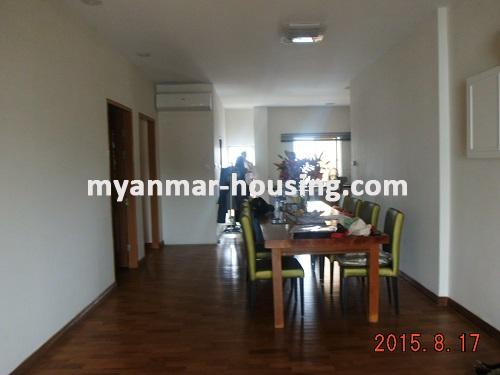 Myanmar real estate - for sale property - No.2975 - Modern decorated Pent House for sale in Chinatown area! - View of the dining room.
