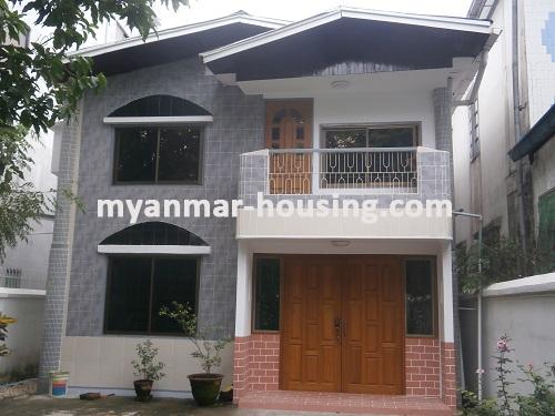 Myanmar real estate - for sale property - No.2987 - Available good landed house for sale and suitable for living family  near to Moe Kaung Road. - View of the infornt.
