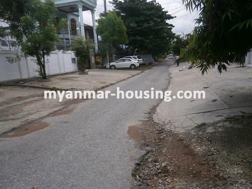 Myanmar real estate - for sale property - No.2987 - Available good landed house for sale and suitable for living family  near to Moe Kaung Road. - View of the street.