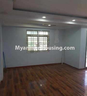Myanmar real estate - for sale property - No.3410 - Newly built condominium room for sale in Tauggyi! - living room view