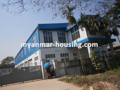 缅甸房地产 - 土地物件 - No.2216 - An accomplished warehouse for factory in Shwe Pyi Thar! - building view of the warehuose