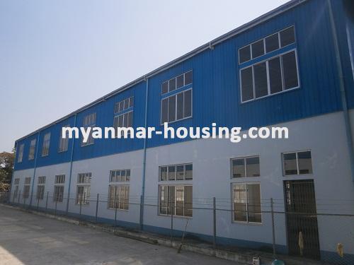 缅甸房地产 - 土地物件 - No.2216 - An accomplished warehouse for factory in Shwe Pyi Thar! - side view of the warehouse