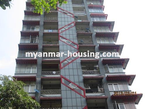 ミャンマー不動産 - 賃貸物件 - No.1144 - Well-decorated condo for rent with suitable price! - View of the building.