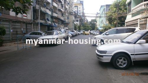 Myanmar real estate - for rent property - No.1216 - Ground floor for rent in Botahtaung! - View of the street.