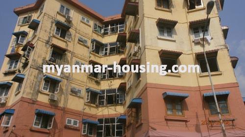 ミャンマー不動産 - 賃貸物件 - No.1348 - Excellent price apartment in Bahan! - Exterior view of the building.