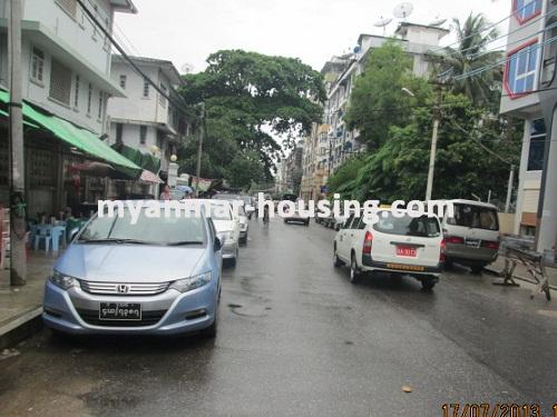 Myanmar real estate - for rent property - No.1386 - One of the best areas condo in Dagon! - View of  the  road.