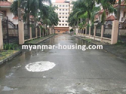 Myanmar real estate - for rent property - No.1405 - A ggod landed house for rent in Mingalar Taung Nyunt! - View of the street.