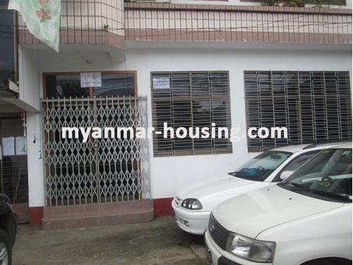 Myanmar real estate - for rent property - No.1433 - Good  Apartment   in nice location  ! - Close infront view of the building.