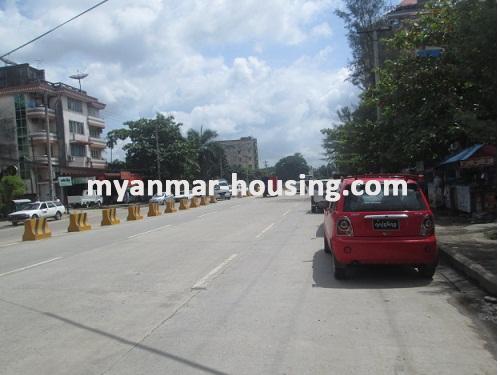 Myanmar real estate - for rent property - No.1433 - Good  Apartment   in nice location  ! - View of the  road .