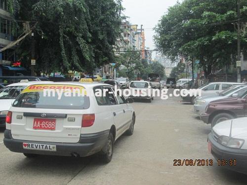 Myanmar real estate - for rent property - No.1490 - Fair price for rent in Pazundaung! - View of the road.