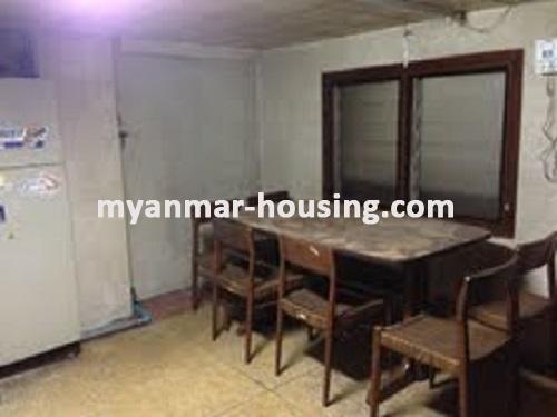 Myanmar real estate - for rent property - No.1528 - Good apartment with easy transportation! - View of the dining room.