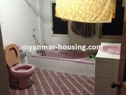 Myanmar real estate - for rent property - No.1528 - Good apartment with easy transportation! - View of the wash room.