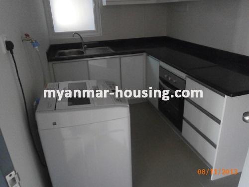 Myanmar real estate - for rent property - No.1600 - A nice condo with good view to rent  in Thanlyin . - View of the kitchen room.