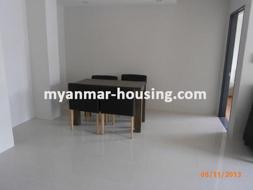 ミャンマー不動産 - 賃貸物件 - No.1602 - A nice condo with good view to rent  in Thanlyin . - View  of the dining  room