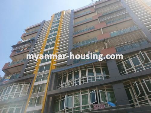 Myanmar real estate - for rent property - No.1614 - A new Condominium for rent in Lanmadaw ! - View of the building