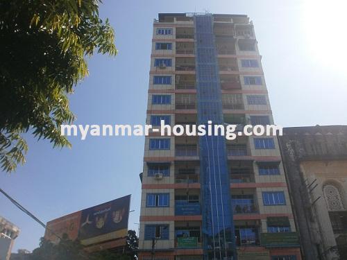 ミャンマー不動産 - 賃貸物件 - No.1616 - Good Condominium is  now for rent ! - Front view of the building