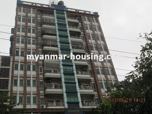 Myanmar real estate - for rent property - No.1648 - Suitable for both open an office and living in convenient place! - Infront view of the building.