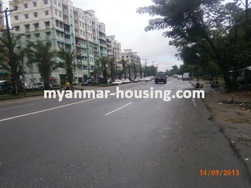 Myanmar real estate - for rent property - No.1656 - A good apartment now for rent in Mayangone! - View of the road