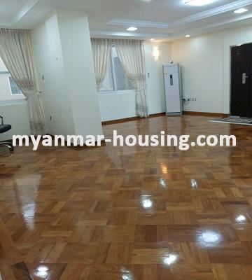 Myanmar real estate - for rent property - No.1668 - Great room near Park Royal Hotel Dagon! - view of the living room