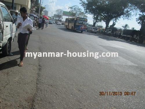 Myanmar real estate - for rent property - No.1693 - A condo for rent near strand road! - View of the road.