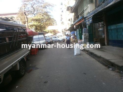 Myanmar real estate - for rent property - No.1804 - Two storeys for rent in downtown! - View of the street.