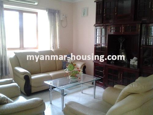 Myanmar real estate - for rent property - No.1807 - Well decorated a Landed House with green grass compound for rent is available in FMI City. - View of the living room