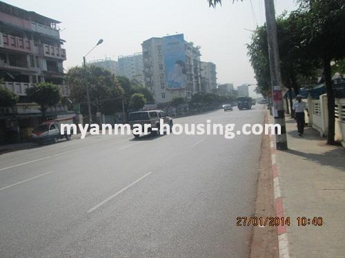 Myanmar real estate - for rent property - No.1864 - Nice landed house for rent  near Kabaraye! - View of the road.