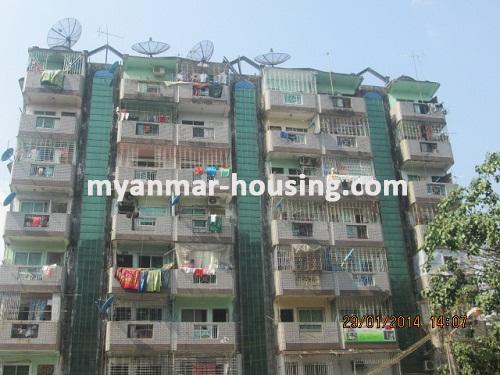 Myanmar real estate - for rent property - No.1868 - An apartment around downtown area! - View of the building.