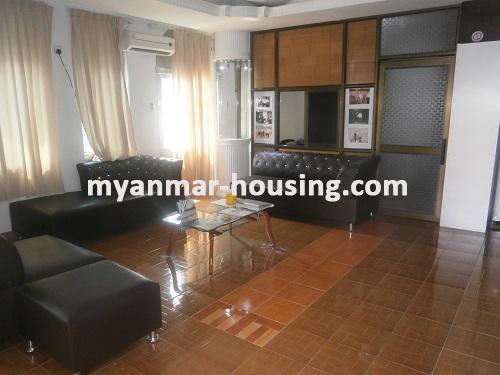 ミャンマー不動産 - 賃貸物件 - No.1885 - Fully Furnished Room located in University Avenue- Bahan Township! - View of the living room.