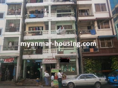 Myanmar real estate - for rent property - No.1892 - An apartment in good area available! - Front view of the building.