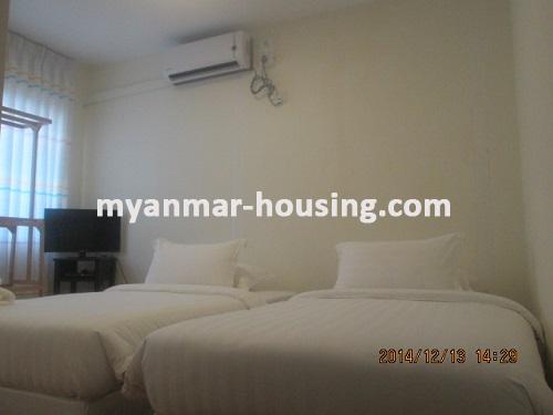 Myanmar real estate - for rent property - No.1928 - Bangalo style small landed house with 2 master bed rooms for rent! - View of the bed room.