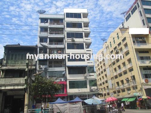 Myanmar real estate - for rent property - No.1982 - Wide area this apartment for in Latha Township. - View of the building.