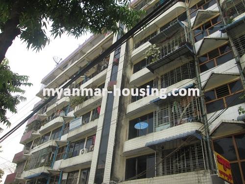 Myanmar real estate - for rent property - No.2038 - Hlaing Yadanar Housing area for rent in Hlaing! - Front view of the building.