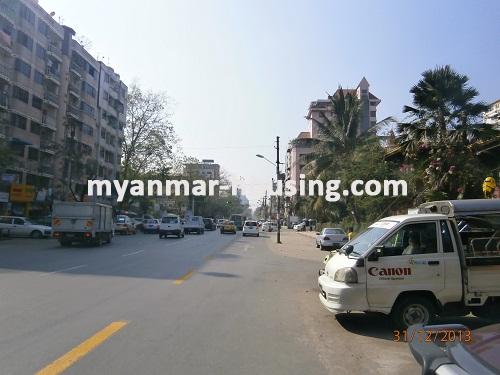 Myanmar real estate - for rent property - No.2069 - Reasonable price condo for local ! - View of the road.