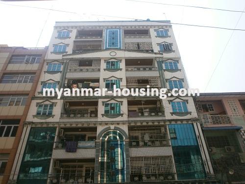 Myanmar real estate - for rent property - No.2071 - Located close to Pazudaung market condo for rent! - View of the building.