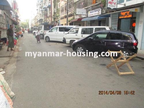 Myanmar real estate - for rent property - No.2085 - New good condo for rent in Botahtaung! - View of the road.