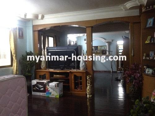 Myanmar real estate - for rent property - No.2122 - Available first floor room on Sanchaung Road for rent!  - living room view