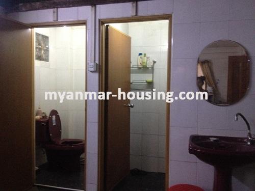 Myanmar real estate - for rent property - No.2122 - Available first floor room on Sanchaung Road for rent!  - view of the bathroom and toilet