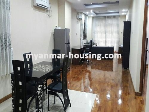 Myanmar real estate - for rent property - No.2140 - Good room in Green Lake Condo on rent. - View of Dinning room