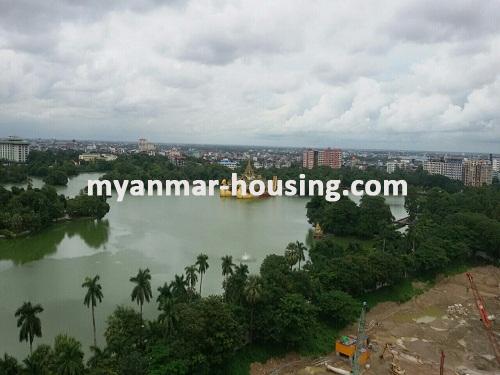 Myanmar real estate - for rent property - No.2140 - Good room in Green Lake Condo on rent. - Sight View