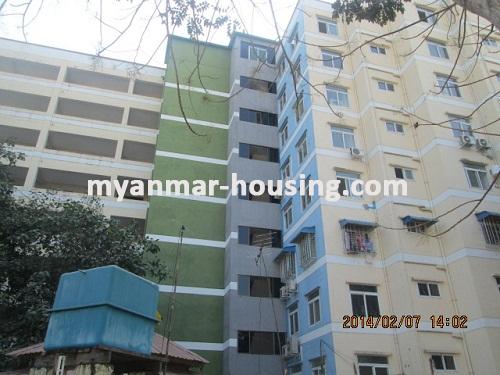 Myanmar real estate - for rent property - No.2157 - Condo in Sanchaung available! - Front view of the building.