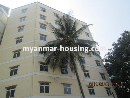 Myanmar real estate - for rent property - No.2157 - Condo in Sanchaung available! - Close view of the building.