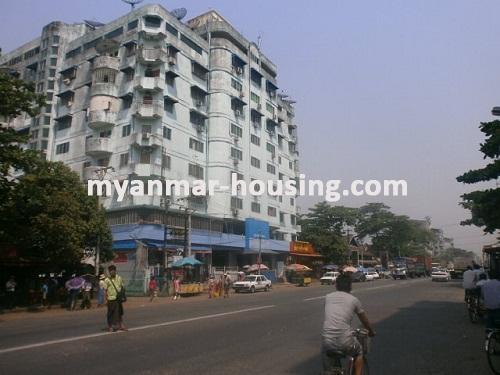 Myanmar real estate - for rent property - No.2160 - Condo for rent near main road! - Front view of the building.