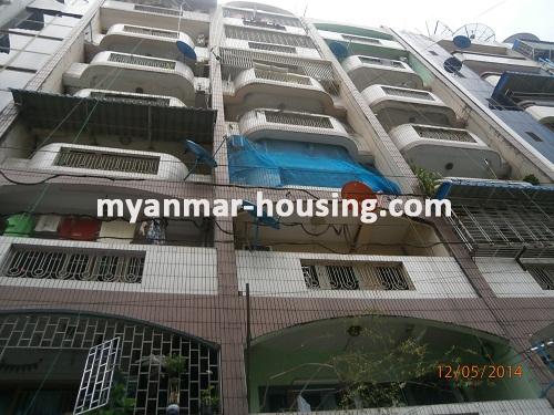 Myanmar real estate - for rent property - No.2166 - An aparment in downtown is ready to rent it out! - Close view of the building.