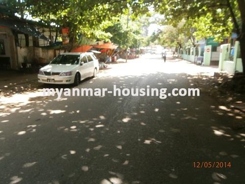 Myanmar real estate - for rent property - No.2166 - An aparment in downtown is ready to rent it out! - View of the road.